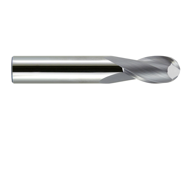 END MILL 1" SGL 2 FLUTE SOLID CARBIDE BALL AMG-3232-B